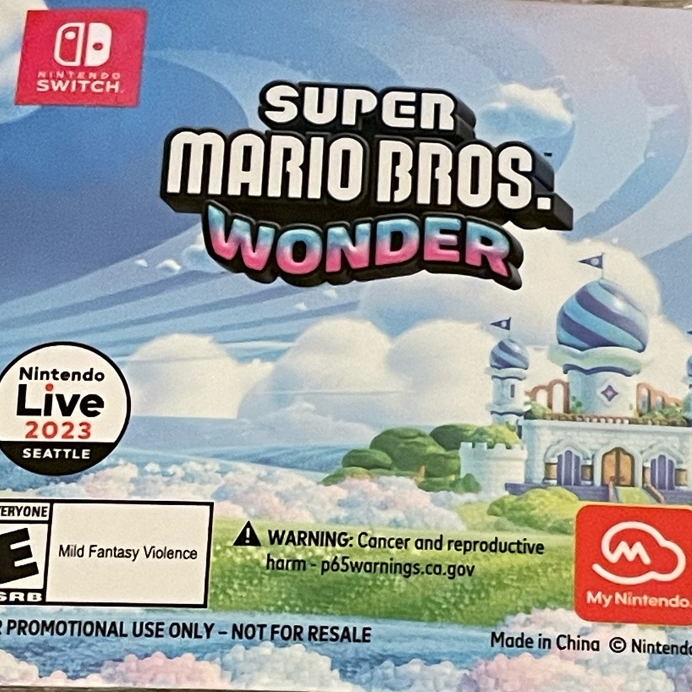 pax west nintendo live super mario wonder plastic figures standee display 2023